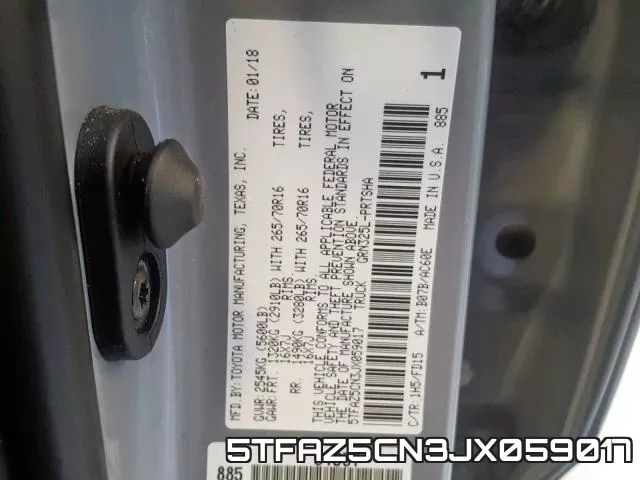 5TFAZ5CN3JX059017 фото 2