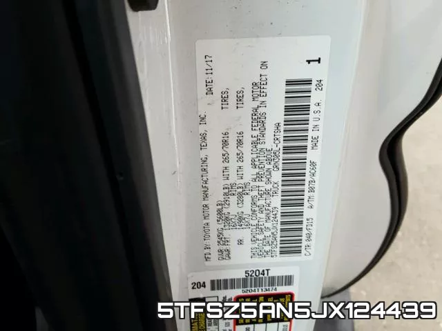 5TFSZ5AN5JX124439 фото 2