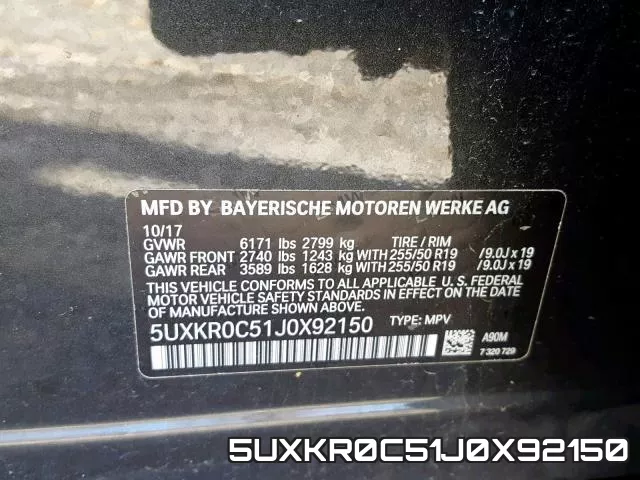 5UXKR0C51J0X92150 фото 2