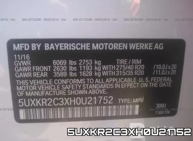 5UXKR2C3XH0U21752 фото 10