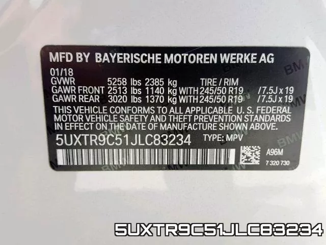 5UXTR9C51JLC83234 фото 2