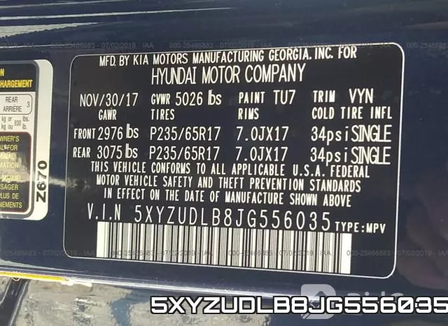 5XYZUDLB8JG556035 фото 10