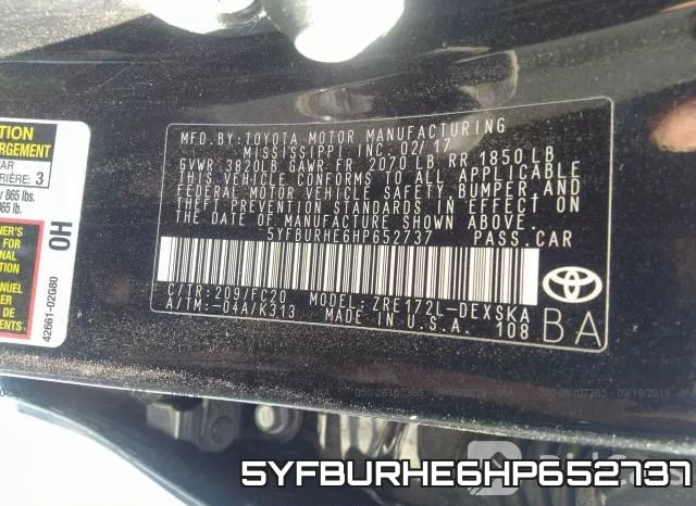 5YFBURHE6HP652737 фото 9