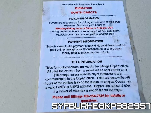 5YFBURHE8KP932957 фото 10