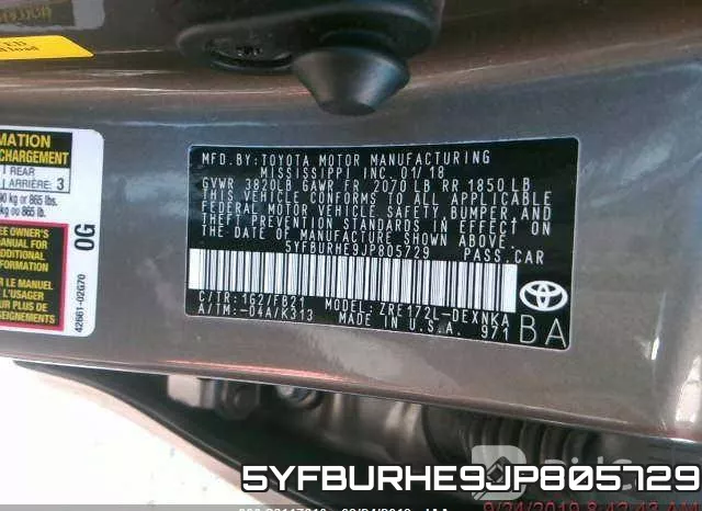 5YFBURHE9JP805729 фото 10