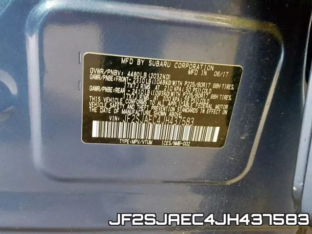 JF2SJAEC4JH437583 фото 2