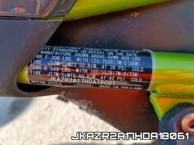 JKAZR2A17HDA18061 фото 2