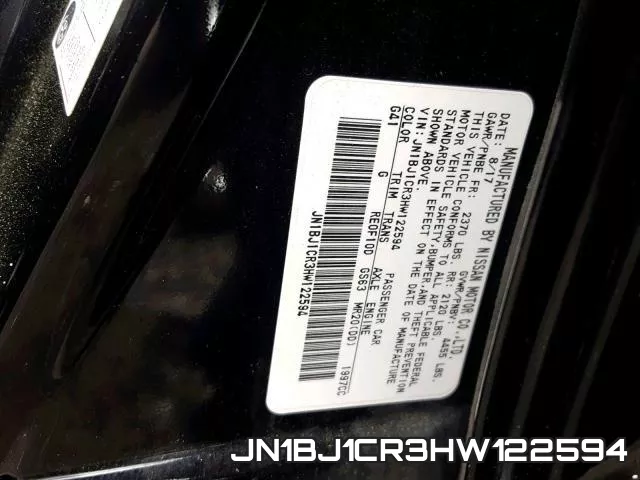 JN1BJ1CR3HW122594 фото 2