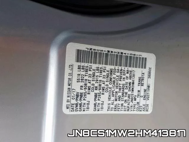 JN8CS1MW2HM413817 фото 2