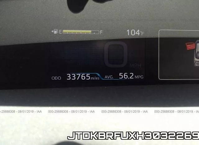 JTDKBRFUXH3032269 фото 8