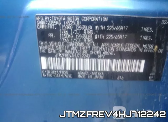 JTMZFREV4HJ712242 фото 10