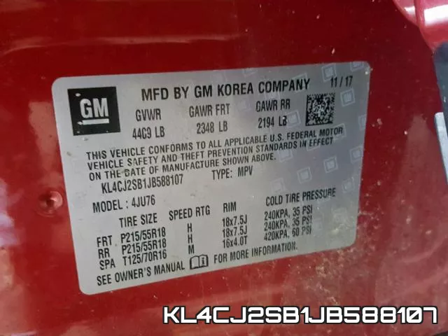 KL4CJ2SB1JB588107 фото 2