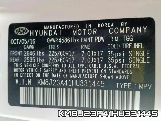 KM8J23A41HU331445 фото 2