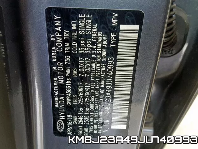 KM8J23A49JU740993 фото 2