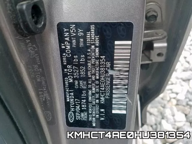 KMHCT4AE0HU381354 фото 2