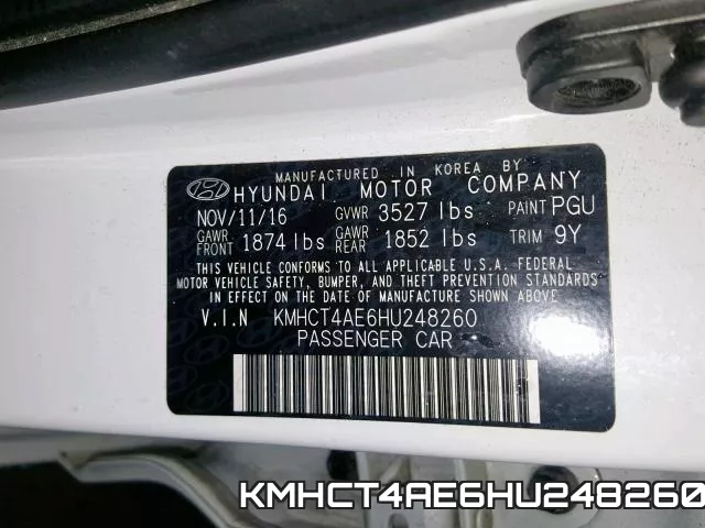 KMHCT4AE6HU248260 фото 2