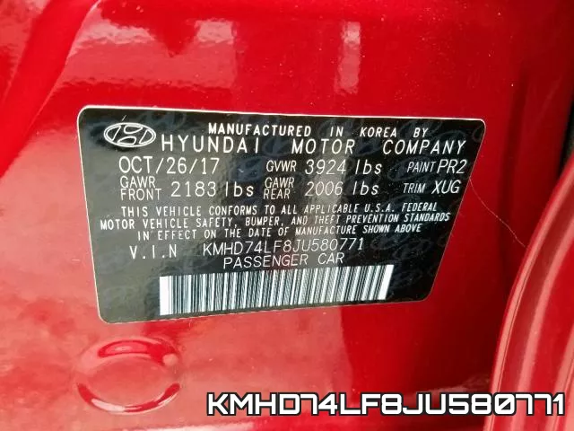 KMHD74LF8JU580771 фото 2