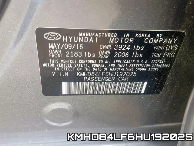 KMHD84LF6HU192025 фото 2