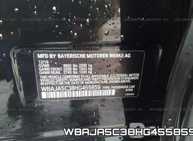 WBAJA5C38HG455859 фото 10