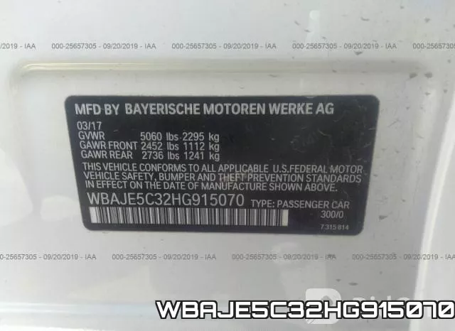 WBAJE5C32HG915070 фото 10