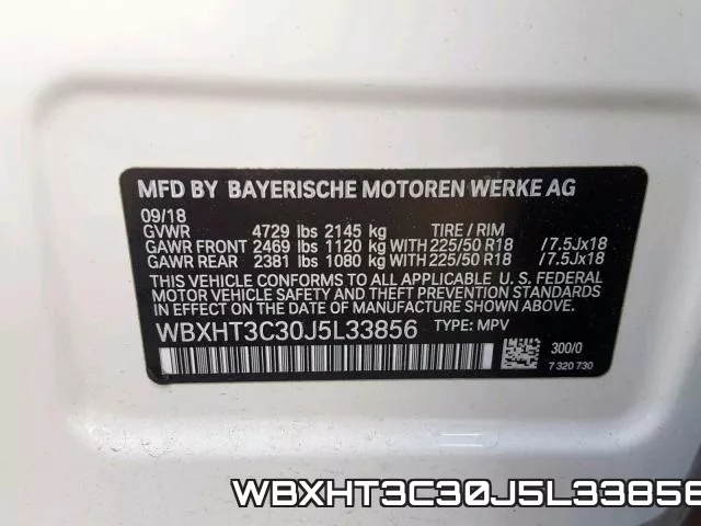 WBXHT3C30J5L33856 фото 2