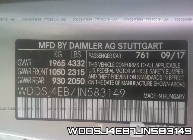 WDDSJ4EB7JN583149 фото 10