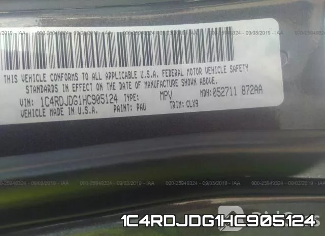 1C4RDJDG1HC905124 фото 10