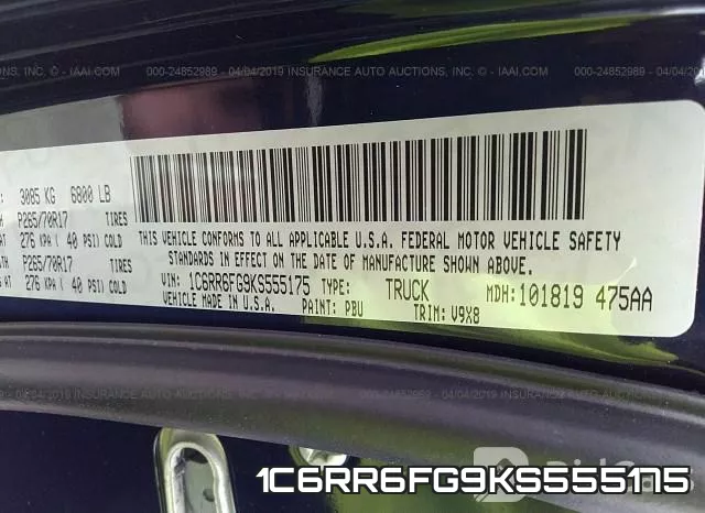 1C6RR6FG9KS555175 фото 10