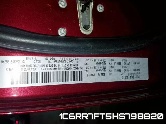 1C6RR7FT5HS798820 фото 2