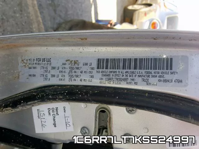1C6RR7LT7KS524997 фото 2