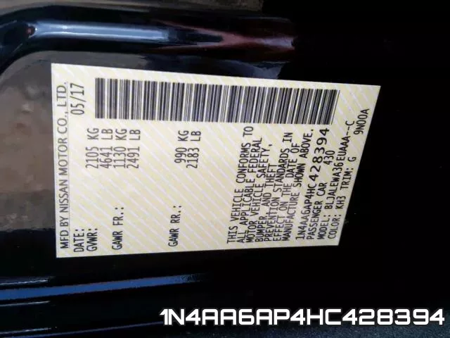 1N4AA6AP4HC428394 фото 2