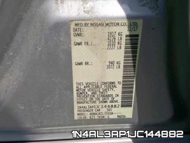 1N4AL3AP1JC144882 фото 2