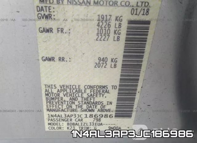 1N4AL3AP3JC186986 фото 10