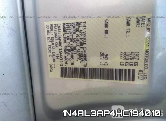 1N4AL3AP4HC194010 фото 10