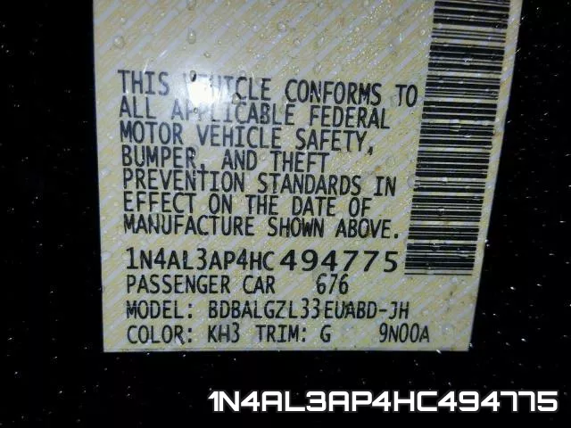 1N4AL3AP4HC494775 фото 2