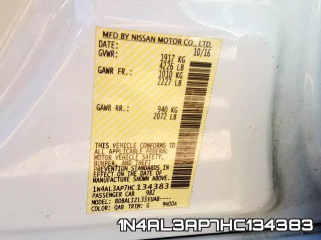 1N4AL3AP7HC134383 фото 2