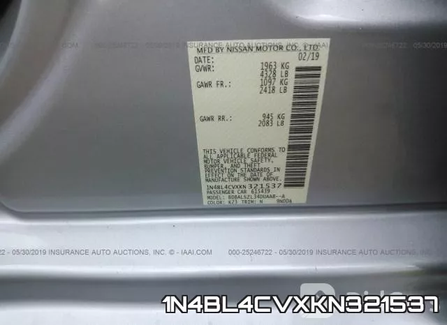 1N4BL4CVXKN321537 фото 10