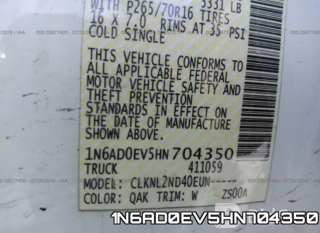1N6AD0EV5HN704350 фото 10