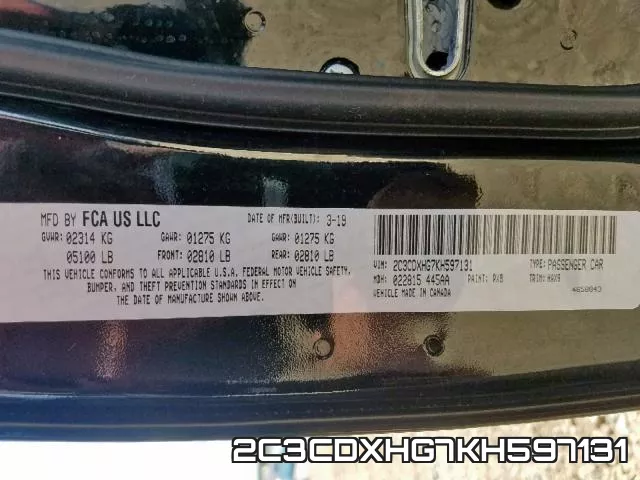 2C3CDXHG7KH597131 фото 2