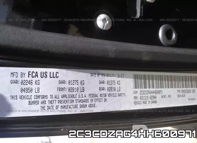 2C3CDZAG4HH600971 фото 10