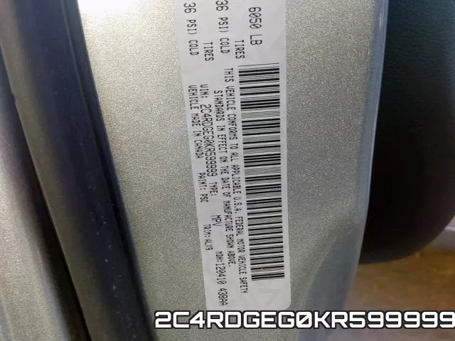 2C4RDGEG0KR599999 фото 2