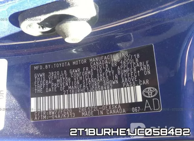 2T1BURHE1JC058482 фото 10