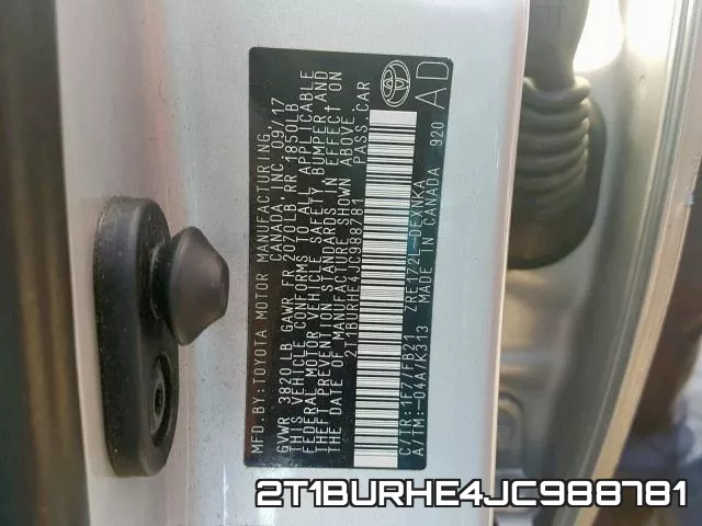 2T1BURHE4JC988781 фото 2