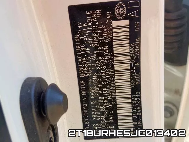 2T1BURHE5JC013402 фото 2