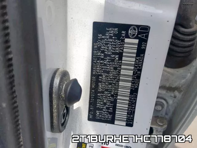 2T1BURHE7HC778704 фото 2