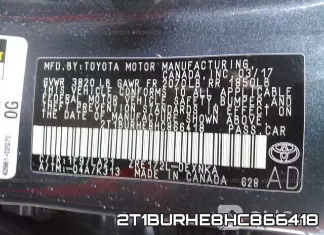 2T1BURHE8HC866418 фото 10