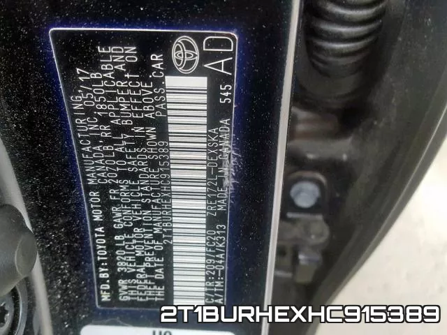 2T1BURHEXHC915389 фото 2