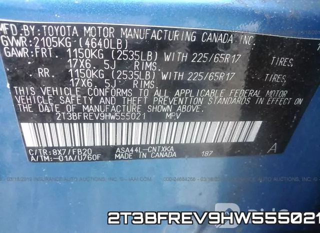 2T3BFREV9HW555021 фото 10