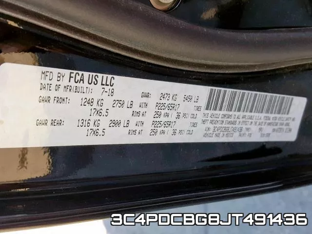 3C4PDCBG8JT491436 фото 2