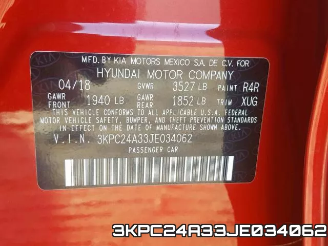 3KPC24A33JE034062 фото 2